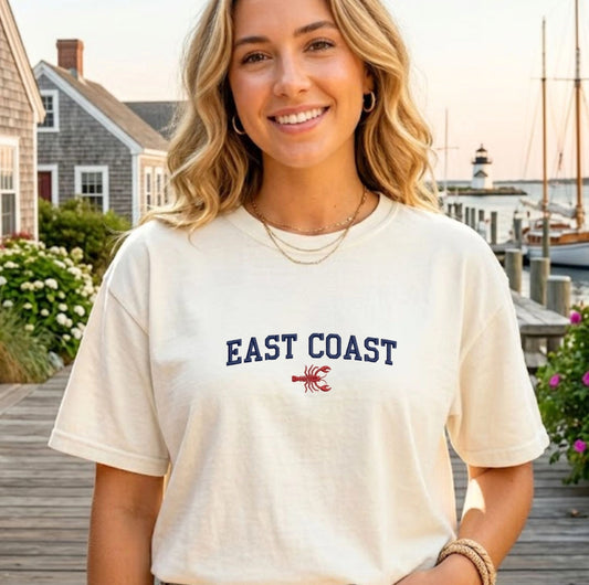Embroidered East Coast Lobster Tee