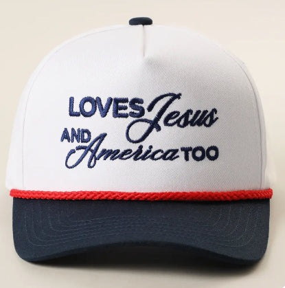 Loves Jesus America Trucker Hat