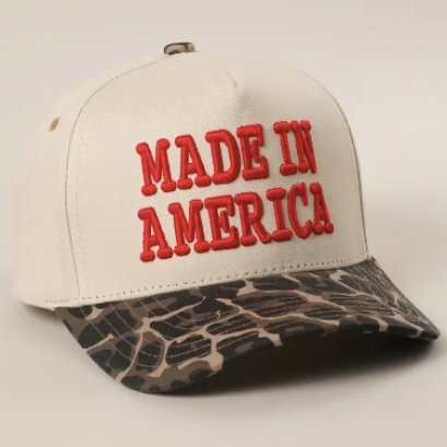 Made In America Leopard Brim Trucker Hat